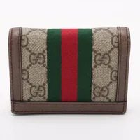 グッチ GGスプリーム オフィディア 523155 PVC×レザー コンパクト