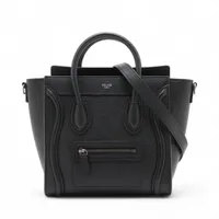 セリーヌ ラゲージ ナノショッパー レザー 2WAYハンドバッグ