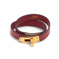 HERMES アルテミスブレスレット グリーン HERMES エルメス アルテミス レザーブレスレット バングル グリーン 緑