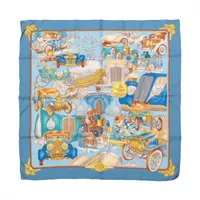 エルメス カレ90 JEU DES OMNIBUS ET DAMES BLANCHES オムニバス