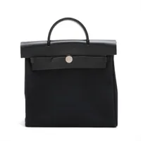 エルメス エールバッグアドPM トワルオフィシエxヴァッシュハンター ブラック シルバー金具 □G:2003年