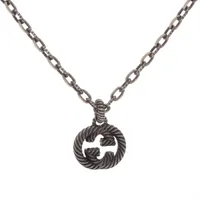 グッチ インターロッキングG アラベスク ネックレス 925 7.0g シルバー