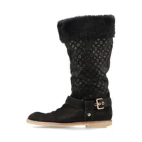 ヴィトン 12年 スエード ブーツ 40.5 ユニセックス ブラック CL0152