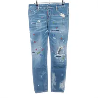 エルメス コットン デニムパンツ 36 レディース ブルーインディゴ