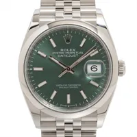 ロレックス デイトジャスト36 126200 SS SS AT ミントグリーン文字盤 ジュビリーブレスレット あまりごま2