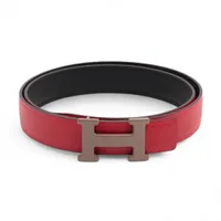 エルメス Hベルト C:2018 ベルト 75 レザー レッド×ブラック AP134455