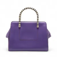 ブルガリ セルペンティ レザー 2WAYハンドバッグ パープル AP134490