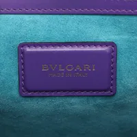 ブルガリ セルペンティ レザー 2WAYハンドバッグ パープル AP134490