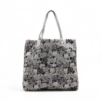 シャネル コココクーン ナイロン トートバッグ ブラック シルバー金具