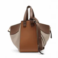 ロエベ ハンモック ミニ ホーボー レザー ショルダーバッグ ブラウン