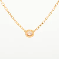 カルティエ ダムール SM ダイヤ ネックレス 750(YG) 2.8g A4041778