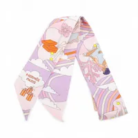 エルメス　ツイリー ツインズ　ビーズ刺繍 エルメス ツイリー ツインズ ド レ ブックル ビジュー スカーフ シルク