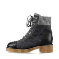 シャネル ココマーク 19A レザー ショートブーツ 39C レディース