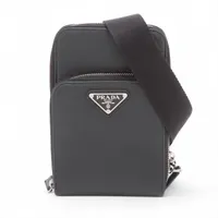 プラダ サフィアーノ レザー ショルダーバッグ ブラック 2ZH126