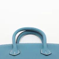 エルメス バーキン25 ルトゥルネ トゴ ブルージーン シルバー金具 □O