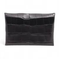 エルメス カルヴィ アリゲーター カードケース ブラック シルバー金具