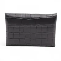 エルメス カルヴィ アリゲーター カードケース ブラック シルバー金具