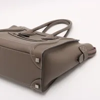 セリーヌ ラゲージ マイクロショッパー レザー ハンドバッグ