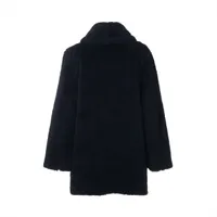 マックスマーラ テディベア アルパカ コート I38 レディース ネイビー
