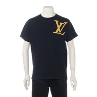 ヴィトン 24SS コットン ポロシャツ XL メンズ ブラック RM241 1AFJEN