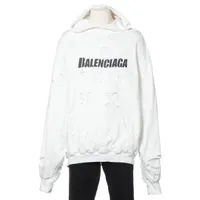 バレンシアガ 21年 コットン パーカー S レディース ブラック 697874