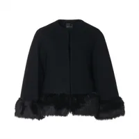 ヨーコチャン ポリエステル ワンピース 44 レディース ネイビー YCD