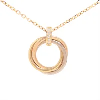 ‍カ‍ル‍テ‍ィ‍エ トリニティ ダイヤ ネックレス ダムール カルティエ ダムール ネックレス パヴェダイヤ｜ブランド買取なら