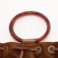 シャネル ココマーク スエード トートバッグ べっ甲 ブラウン ゴールド