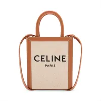 セリーヌ ミニ バーティカル カバ キャンバスxレザー 2WAY ハンドバッグ セリーヌ ミニバーティカルカバ キャンバスxレザー 2WAYハンドバッグ