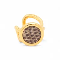 エルメス エリタージュエケストルPM イヤーカフ GP×リザード ゴールド