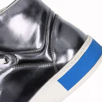 ヴィトン 16年 レザー ハイカットスニーカー 6 ユニセックス シルバー