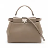 フェンディ ミニピーカブー セレリア レザー×パイソン 2WAY