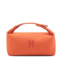 エルメス ブリッド ア ブラック GM キャンバス オレンジ シルバー金具