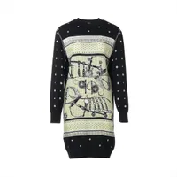 エルメス 22AW シルク ワンピース 36 レディース ブルー A3034861