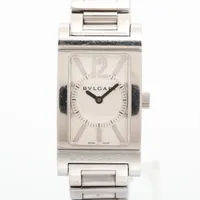 ブルガリ レッタンゴロ RT39S SS×革 QZ ピンク文字盤 A2485816｜中古