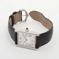 カルティエ タンクマストLM WSTA0041 SS SS×革 QZ シルバー文字盤