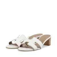 エルメス オアジス レザー サンダル 37 レディース ホワイト A4044470