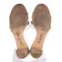 エルメス オアジス レザー サンダル 37 レディース ホワイト A4044470