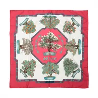 エルメス カレ90 EQUATEUR 赤道直下 スカーフ シルク ピンク WZ437891