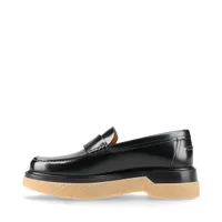 エルメス ダブリン レザー ローファー 36.5 レディース ブラック 厚底