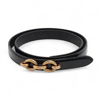 セリーヌ トリオンフ ベルト 75 レザー ブラック A4035558｜中古