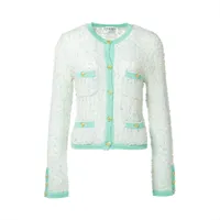 シャネル ココボタン 97P ナイロン カーディガン 38 レディース