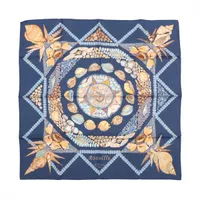 エルメス カレ90 Les Confessions 告白 スカーフ シルク ブルー