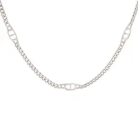 ディオール CD ICON チェーンリンク ネックレス 925 15.6g シルバー