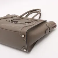 セリーヌ ラゲージ マイクロショッパー レザー ハンドバッグ