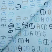 エルメス シェーヌダンクル ストール コットン×シルク ブルー A4045391