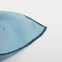 HERMES 水色 シェーヌダンクル　ユニセックス　コットン　ストール エルメス シェーヌダンクル ストール コットン×シルク ブルー A4045391