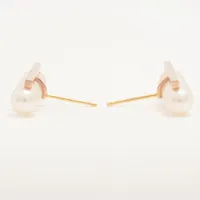 タサキ バランスプラス パール ピアス 750(YG×PG)×K18(YG) 総5.4g 約