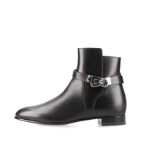 エルメス ネオ レザー ショートブーツ 41 メンズ ブラック ケリー金具