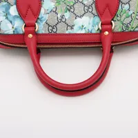 グッチ GGブルームス PVCxレザー 2WAYハンドバッグ レッドxブルー